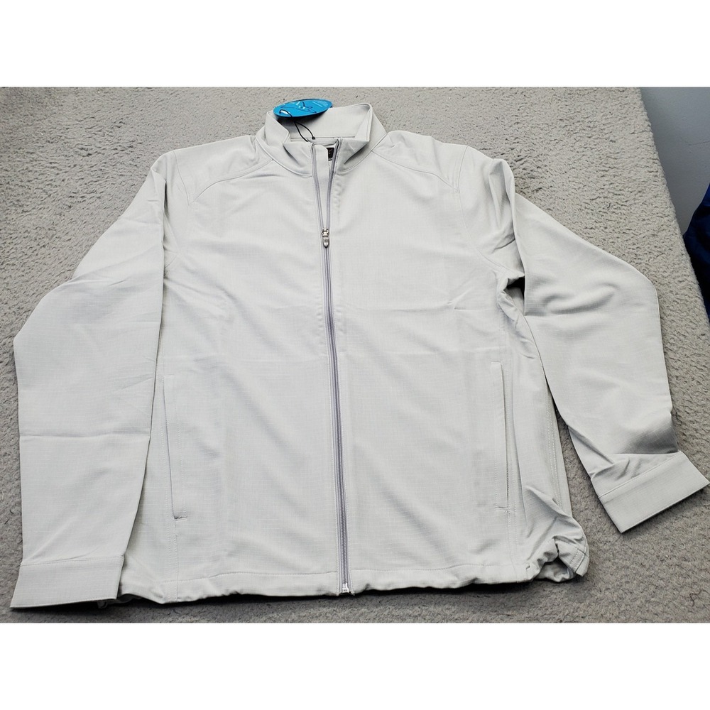 Greg Norman Golf Jacket Mens Medium Gray Performance Stretch Full Zip G7S22J045